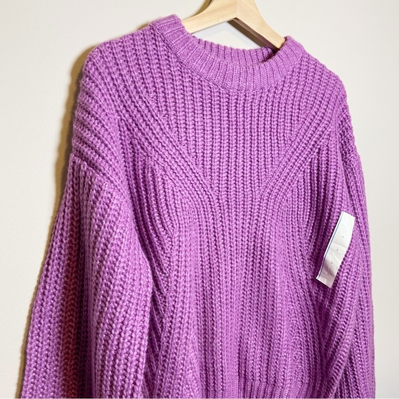 NWT A New Day Chunky Purple Pullover Sweater - Picture 2 of 7